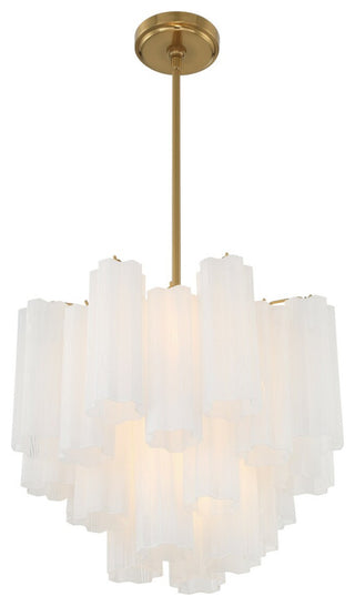 CRYSTORAMA Addis 4 Light Aged Brass Chandelier