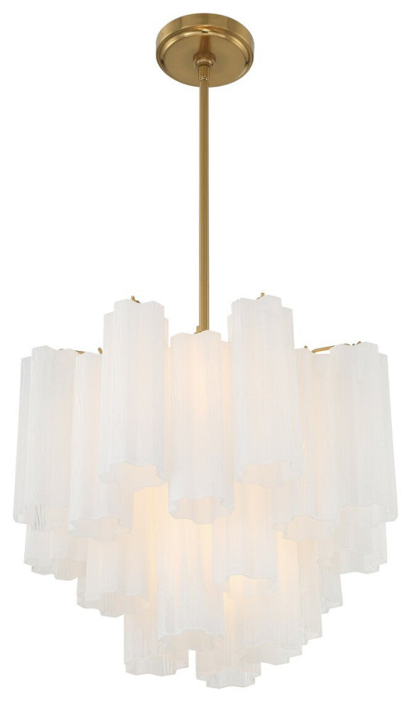 CRYSTORAMA Addis 4 Light Aged Brass Chandelier