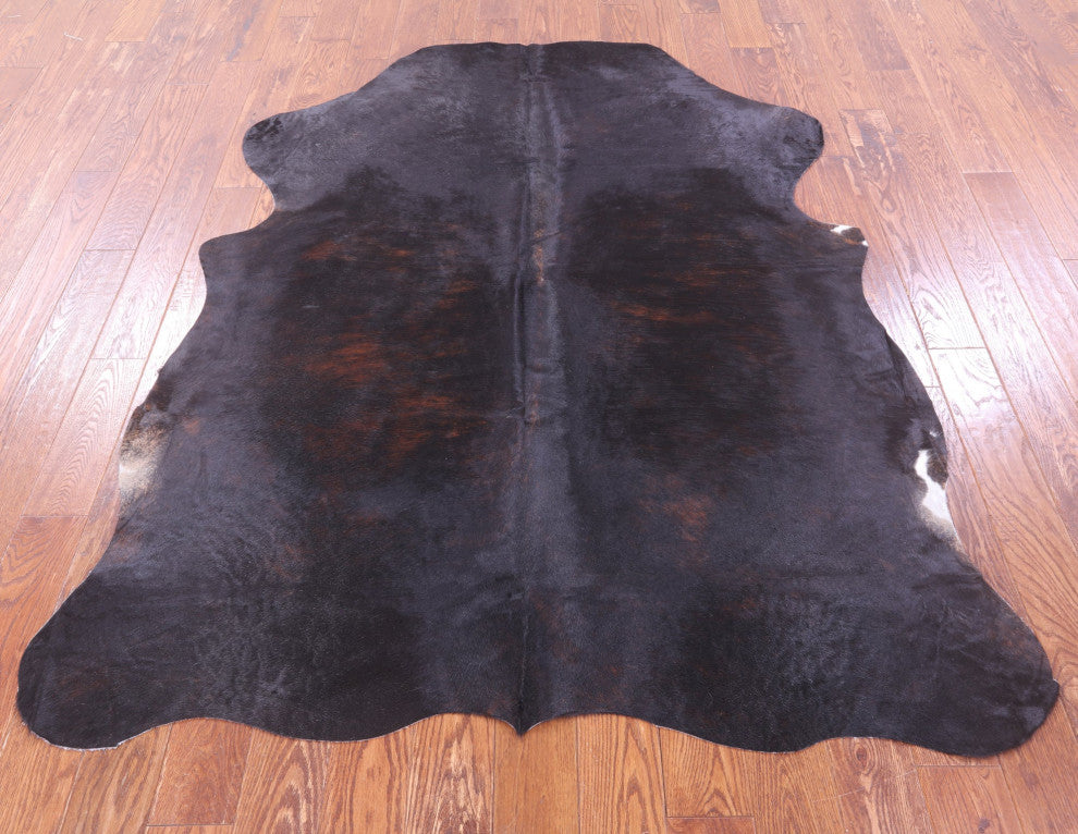 6' 9" X 5' 7" Organic Natural Hair-On Cowhide Area Rug C1539