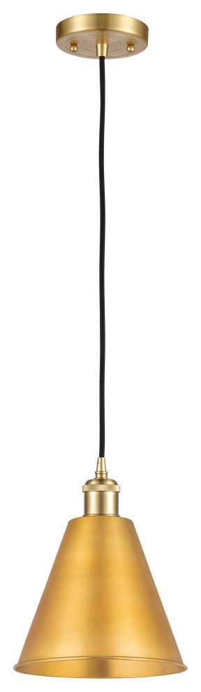 Ballston Cone Mini Pendant, Satin Gold, LED