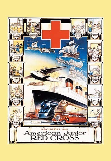 Progress with American Junior Red Cross - Fine Art Giclee Print 24" x 36"