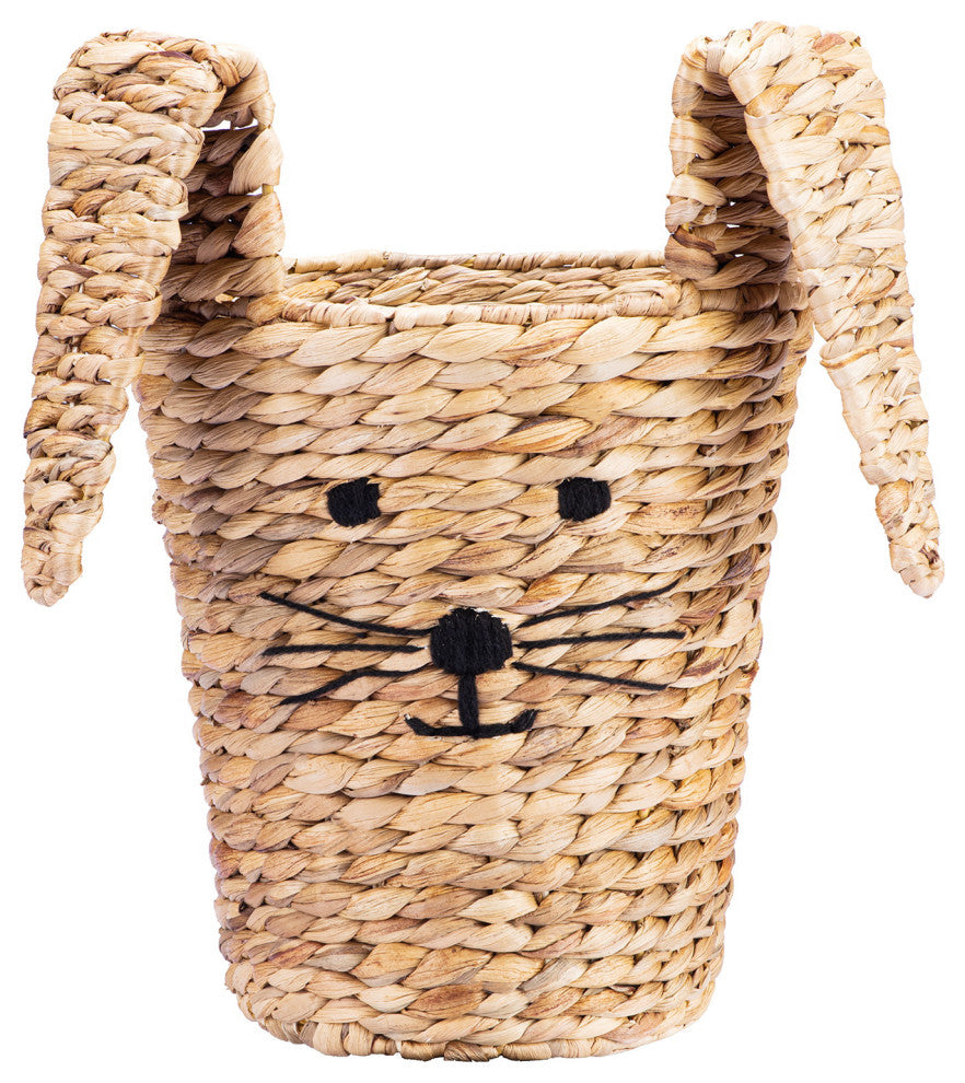 2-Piece Set Round Tapered Bunny Baskets, Natural