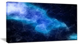 "Blue Nebula in Cosmos" Abstract Art Canvas Print, 32"x16"