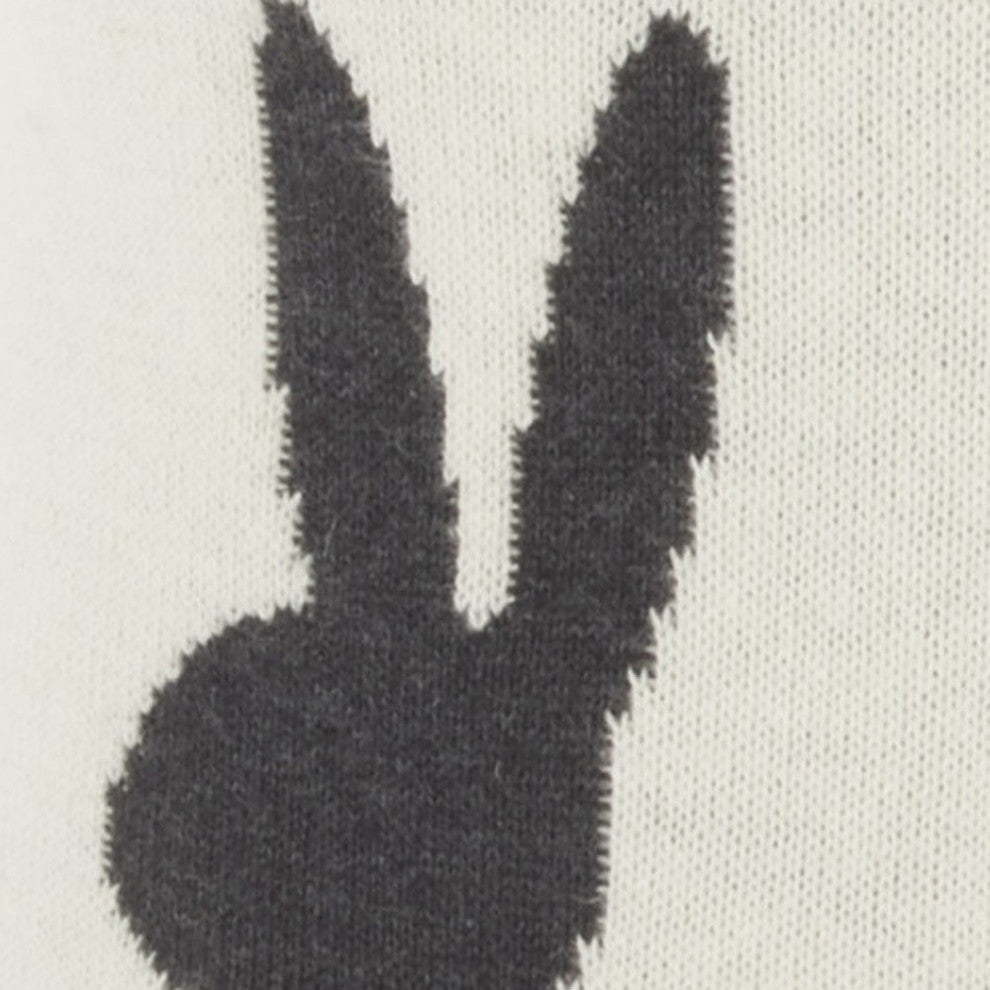 Sweet Ivory Bunny Rabbit Throw Pillow
