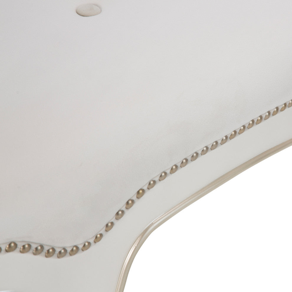 London Place Bed Bench - Creamy  Pearl