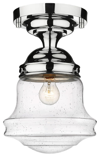 Zlite 736F10-CH 1-Light Flush Mount, Clear Seedy