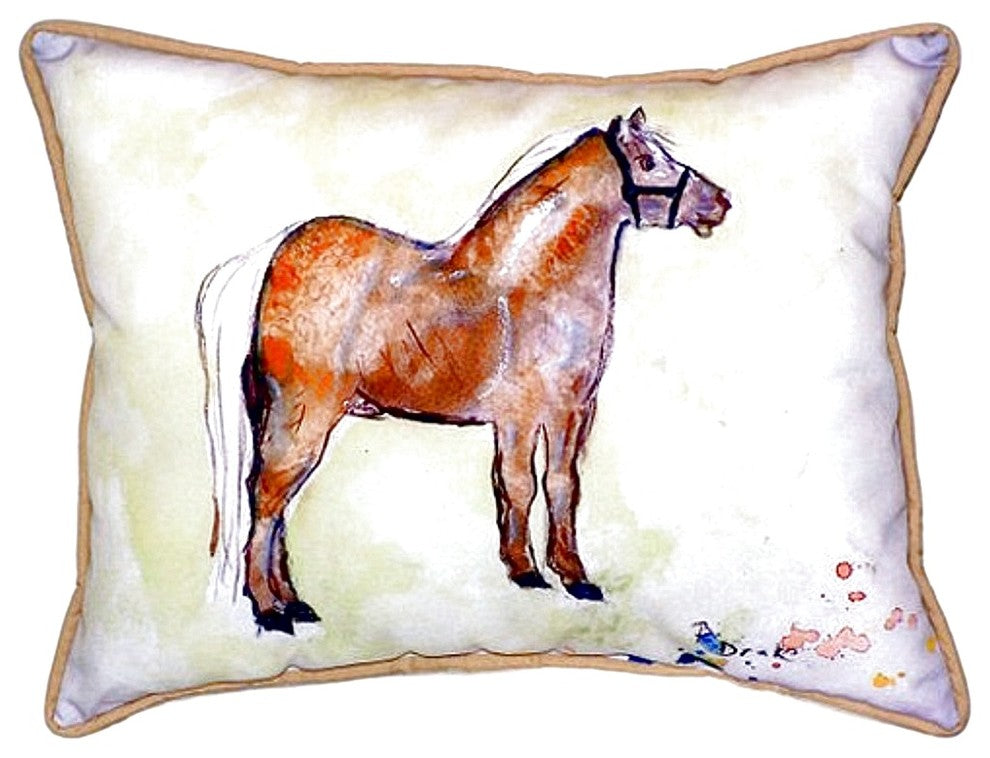 Shetland Pony Small Indoor/Outdoor Pillow 11x14 - Set of Two
