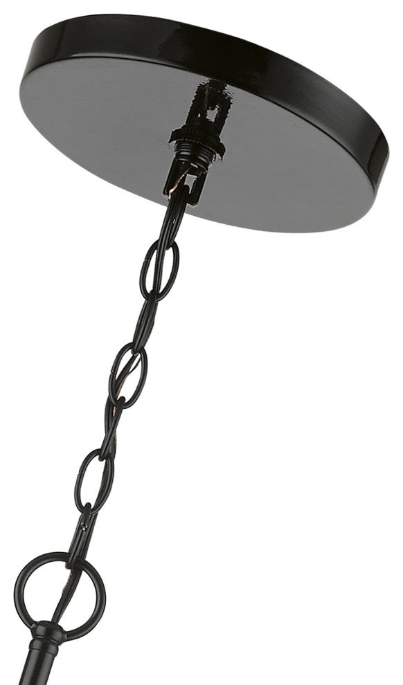 Tribeca 13 Light Shiny Black With Polished Brass Accents XL Foyer Chandelier