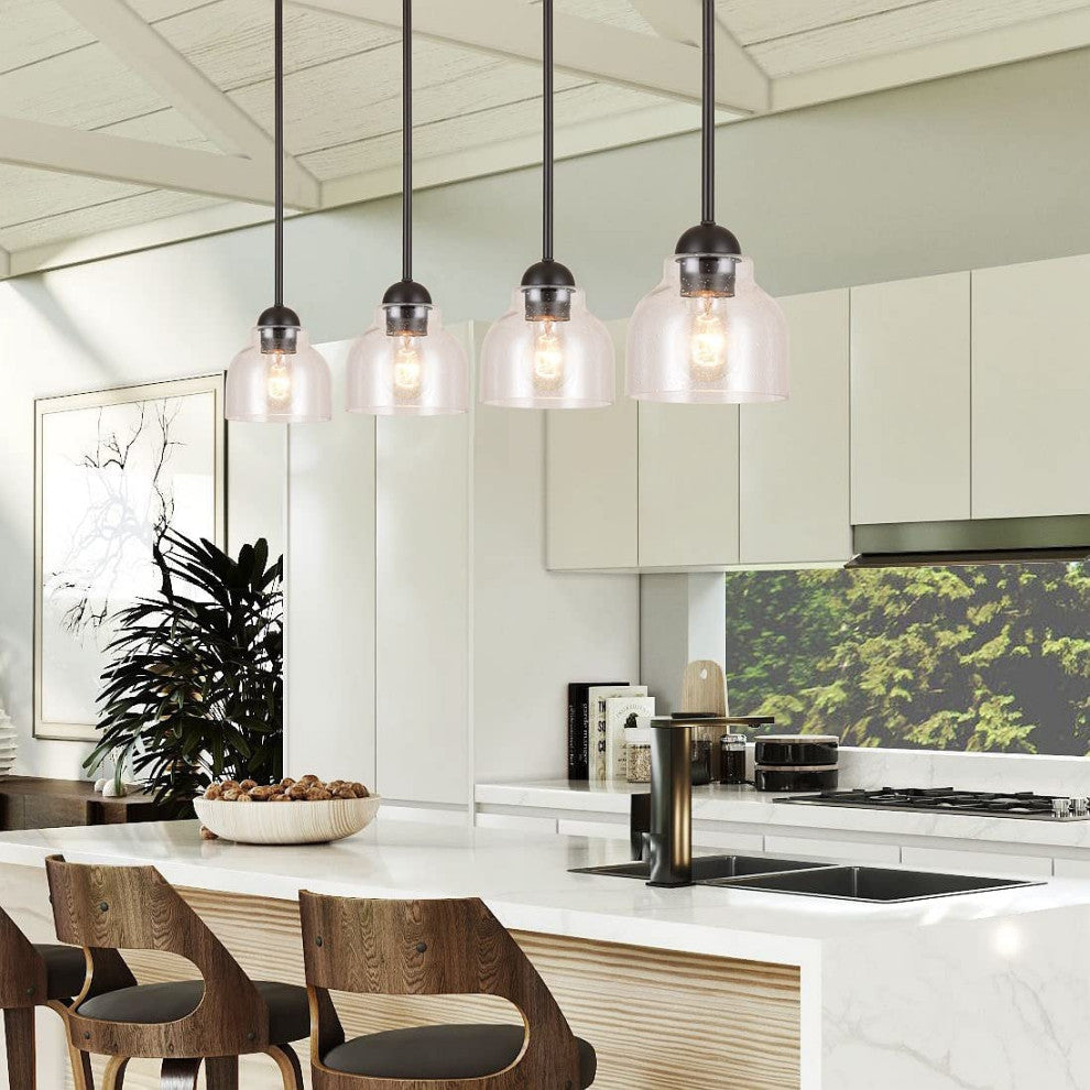 Black Pendant Lighting for Kitchen Island Mini Glass Pendant Light for Kitchen