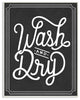 Stupell Industries Wash and Dry Typography, 13"x19", Wood Wall Art