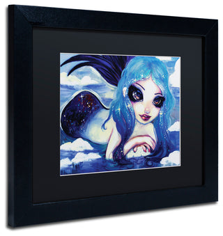 Natasha Wescoat 'Ice Mermaid' Art, Black Frame, Black Mat, 14x11