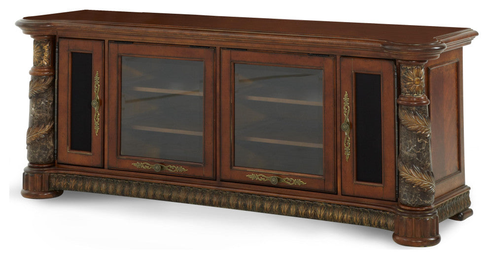 Aico Amini Villa Valencia Entertainment Base in Classic Chestnut