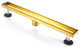 Stainless Steel Rectangular Linear Shower Floor Drain, Gold, 24"