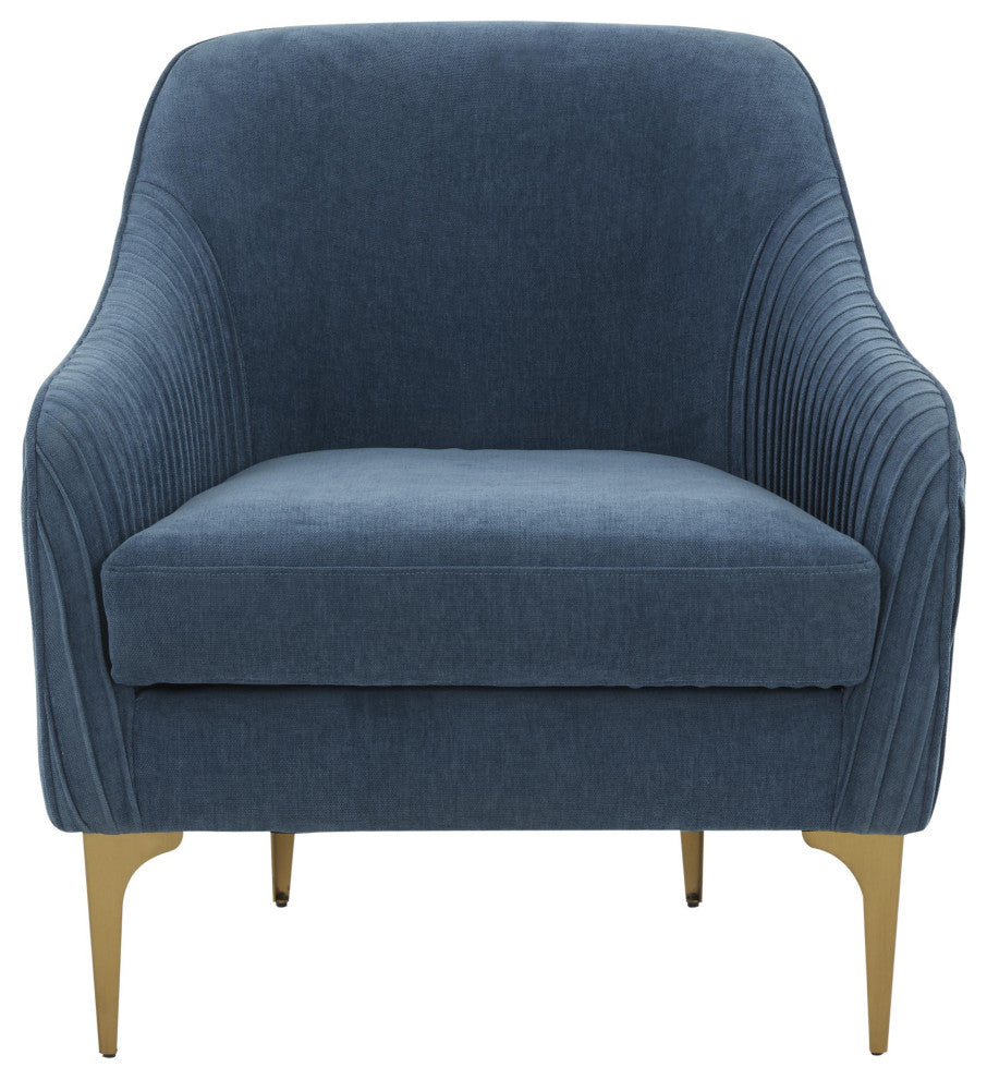 Serena Blue Velvet Accent Chair