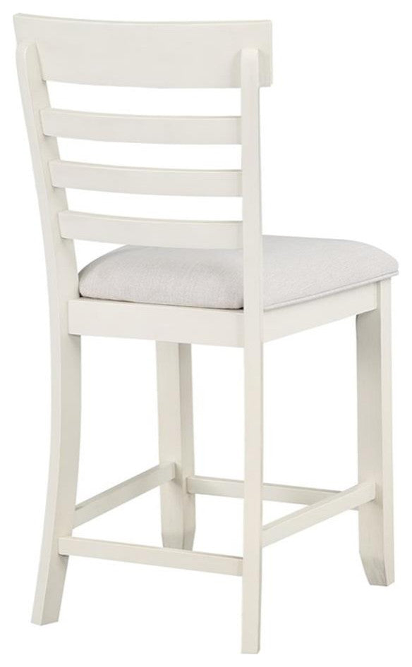 Steve Silver Hyland Off White Wood Counter Chair