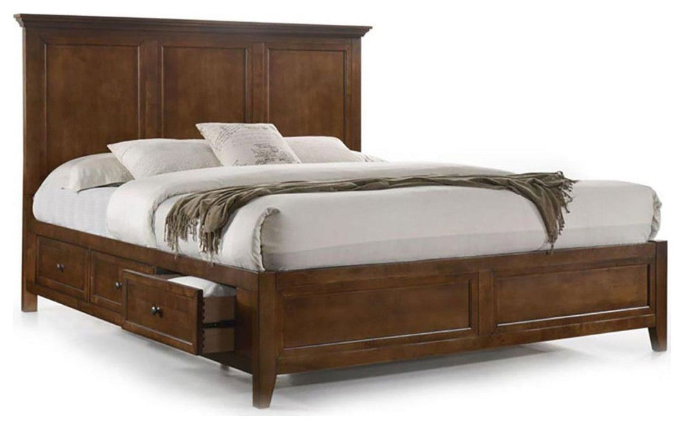San Mateo Storage Platform Bed, Tuscan, Queen