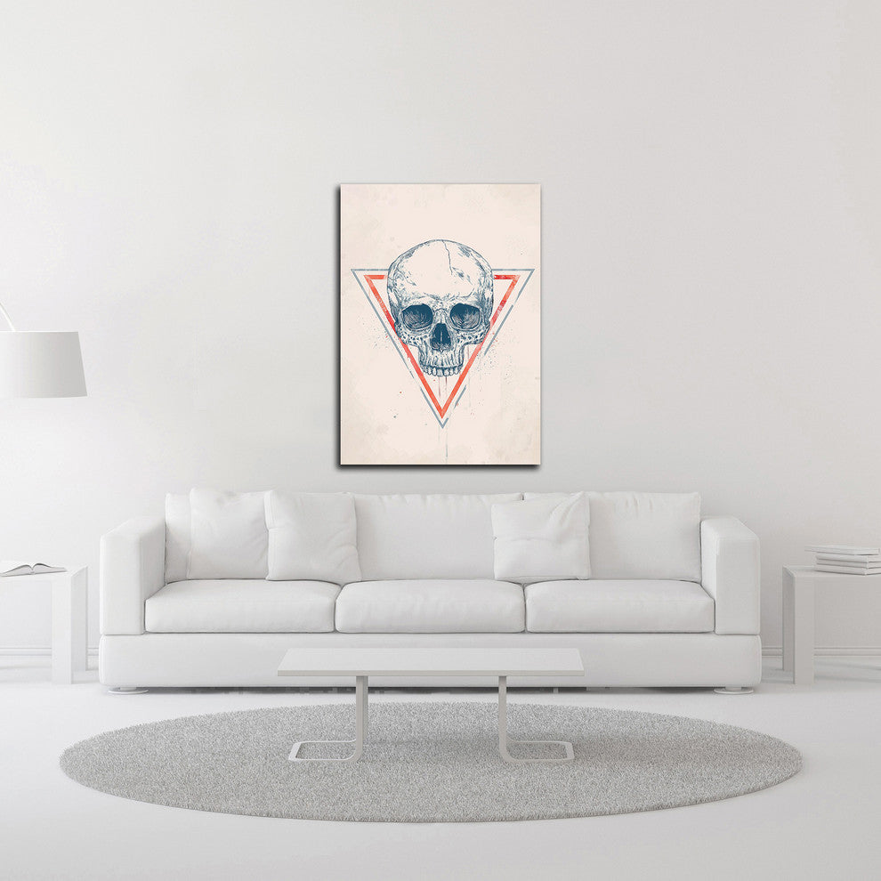 Skull in Triangle No. 2 by Balazs Solti, Print on Canvas, 20" x 28"