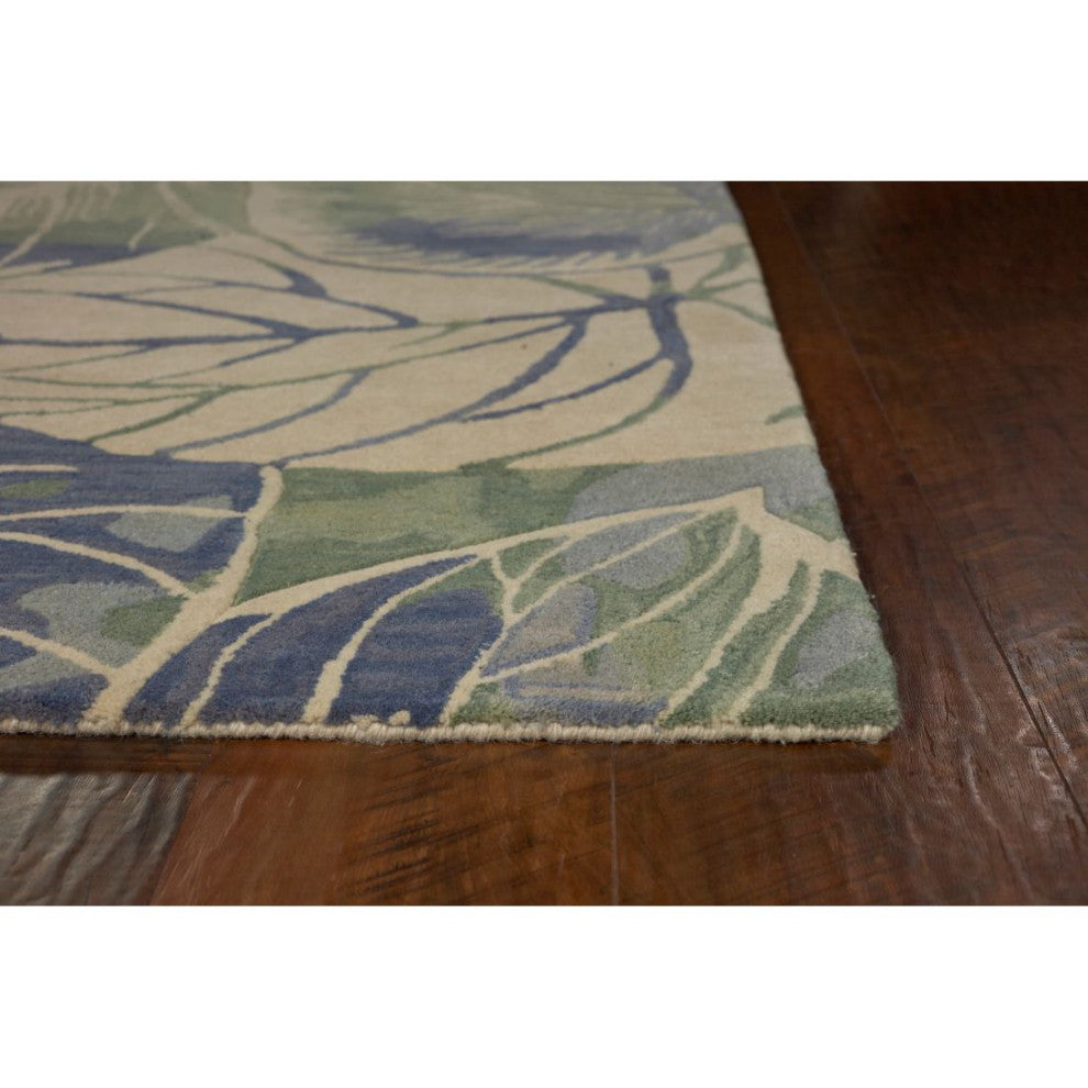 KAS Sparta 3105 Blue/Green Silhoutte Area Rug, 2'6"x10' Runner