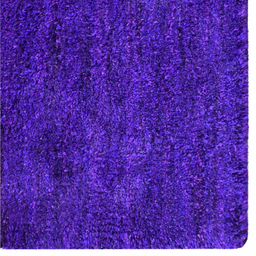 HAND KNOTTED LOOM SILK ECO-FRIENDLY RUGS-9'x12',Rectangle,Purple Beige,Geometric