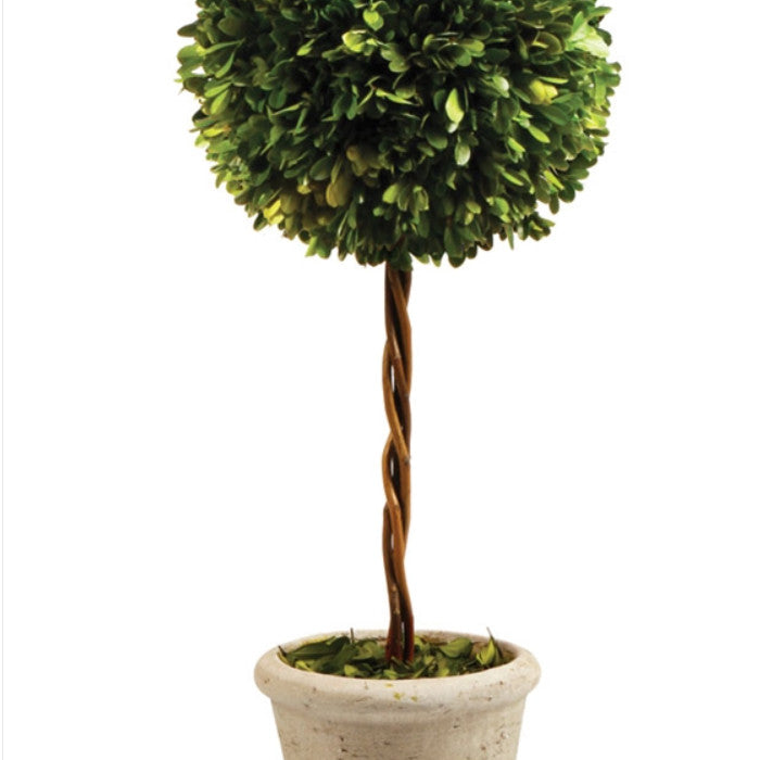 Elegant 23 in Tree Ball SphereTopiary in Pot Boxwood Greenery Faux Floral Single