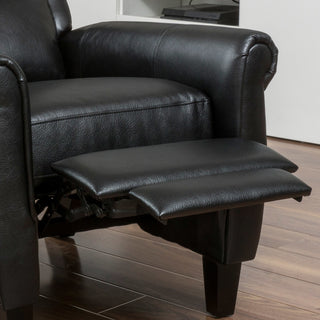 GDF Studio Lloyd Black Leather Recliner Club Chair