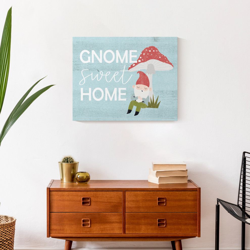 Gnome Sweet Home 4 16x20 Canvas Wall Art