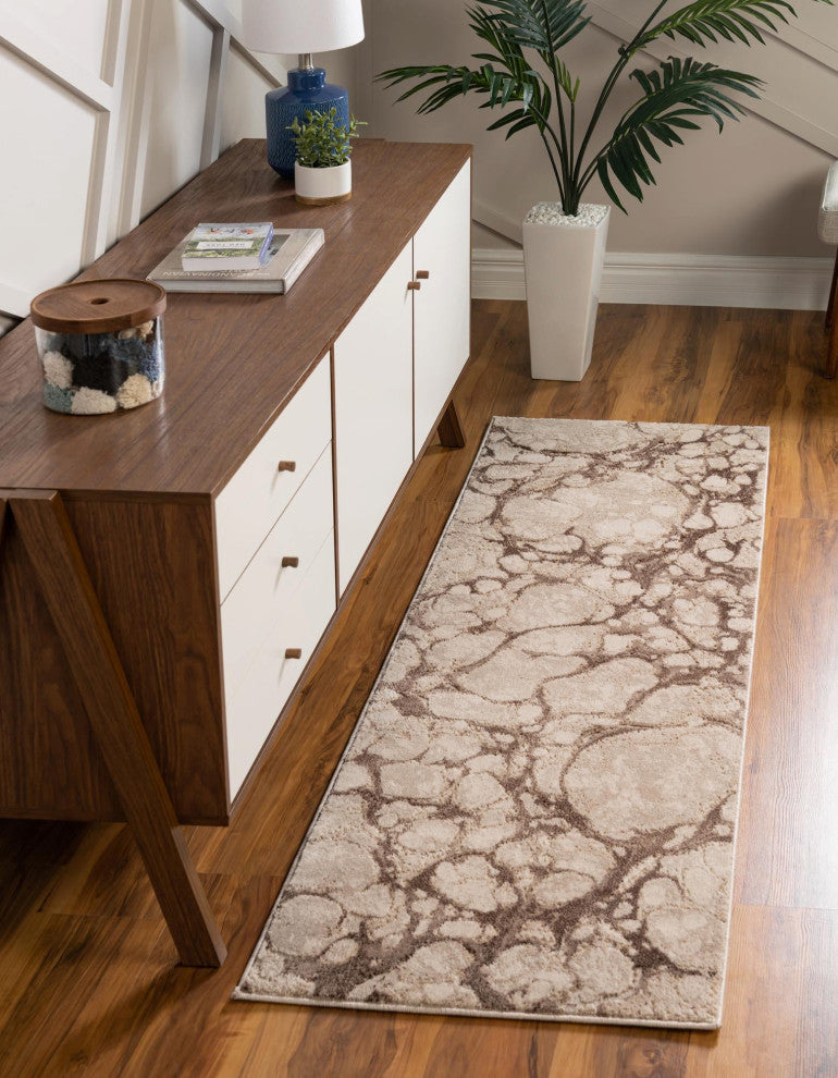 Unique Loom Oasis Breeze Area Rug, Brown, 2' 0 X 6' 0 Runner