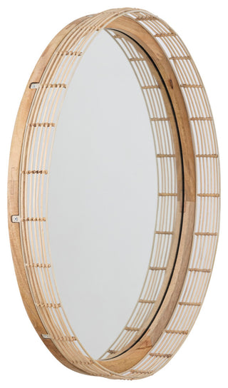 Maxim 22449 Vannerie 30"W x 3-1/2"H Circular Flat Accent Mirror - Ecru