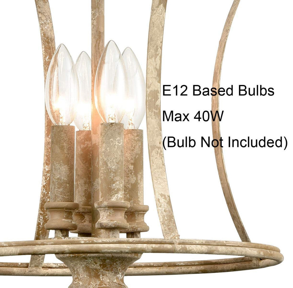 4 Light Farmhouse Chandelier Dining Room Light Fixtures