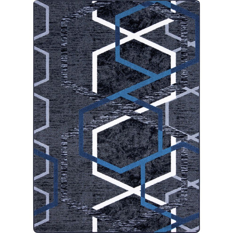Double Helix 5'4" X 7'8" Area Rug, Color Sapphire