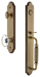 Arc 1-Piece Dummy Handleset, F Grip and Provence Knob, Vintage Brass, 848716