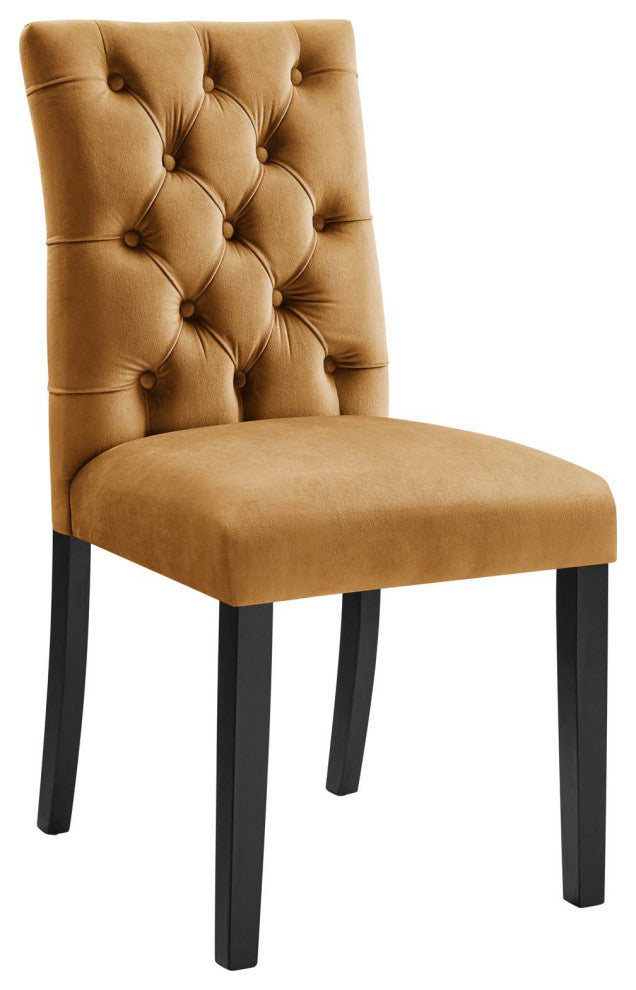 Duchess Performance Velvet Dining Chairs, Set of 2, Cognac