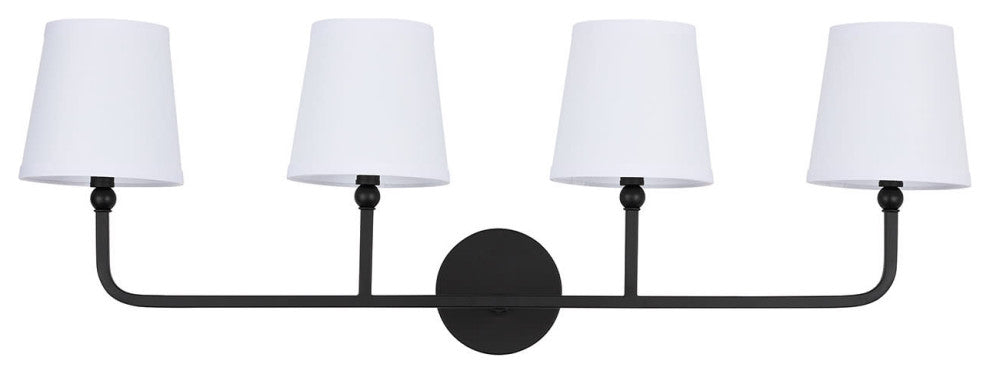 Capital Lighting 119341-674 Dawson 4 Light 35"W Bathroom Vanity - Matte Black