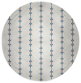 Jodhpur Stripe Spring Chenille Rug, Dark Cobalt Blue, 5' Round