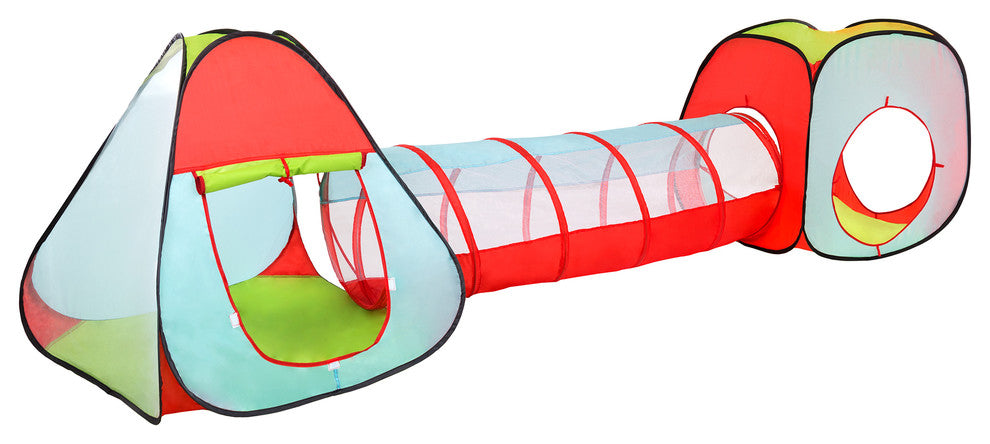 Kids Tent, Cube, and Tunnel, Pop Up Playhouse Hut Foldable, Carrying Bag