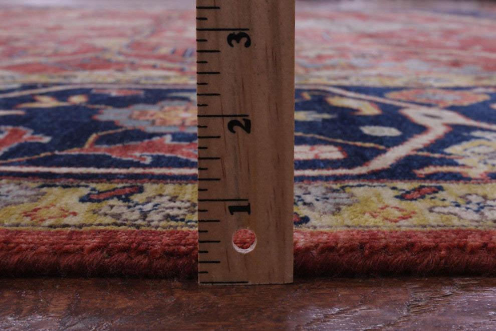 9' 0" X 11' 11" Hand-Knotted Persian Fine Serapi Wool Rug - Q14698