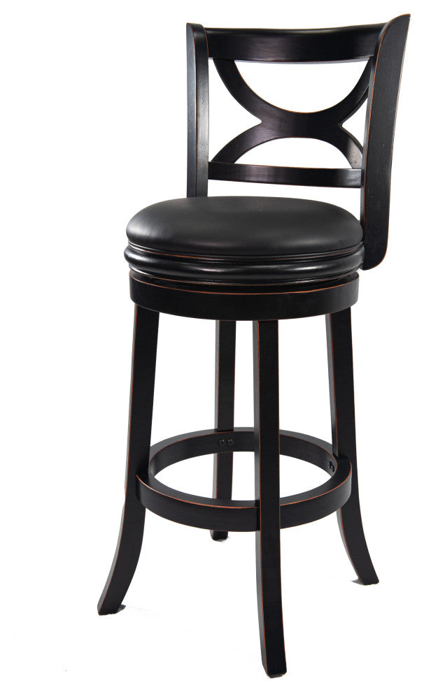 29" Florence swvl stool [black sandthru]