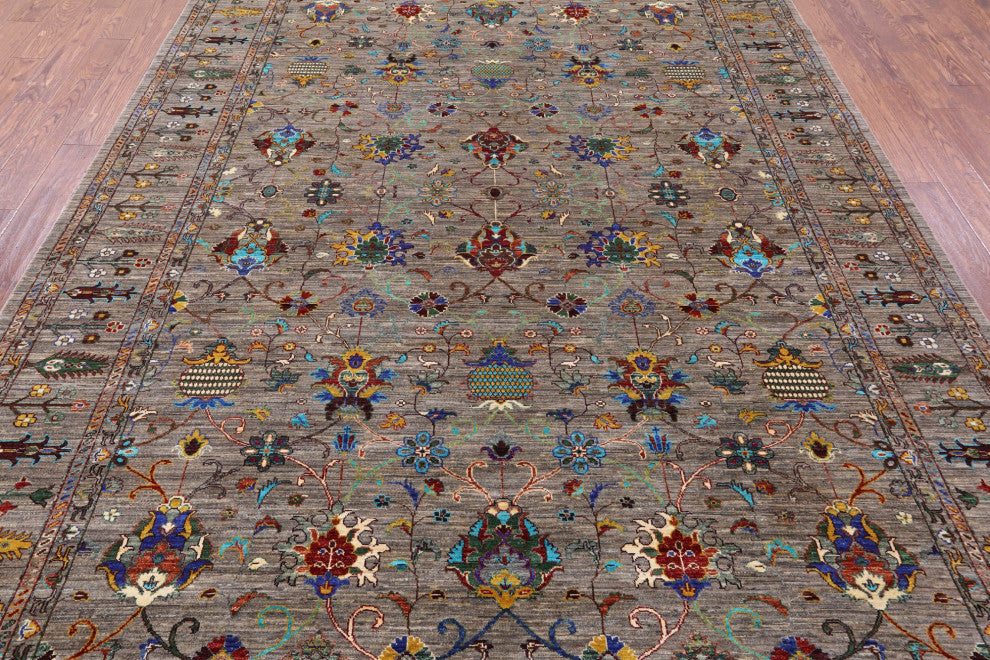 8' 5" X 11' 3" Hand Knotted Persian Tabriz Wool Rug - Q12148