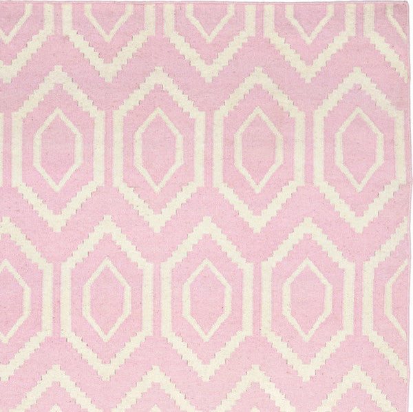 Safavieh Dhurries Dhu556C Pink, Ivory Area Rug