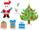 Christmas Tree Fabric Wall Decal With Santa and More