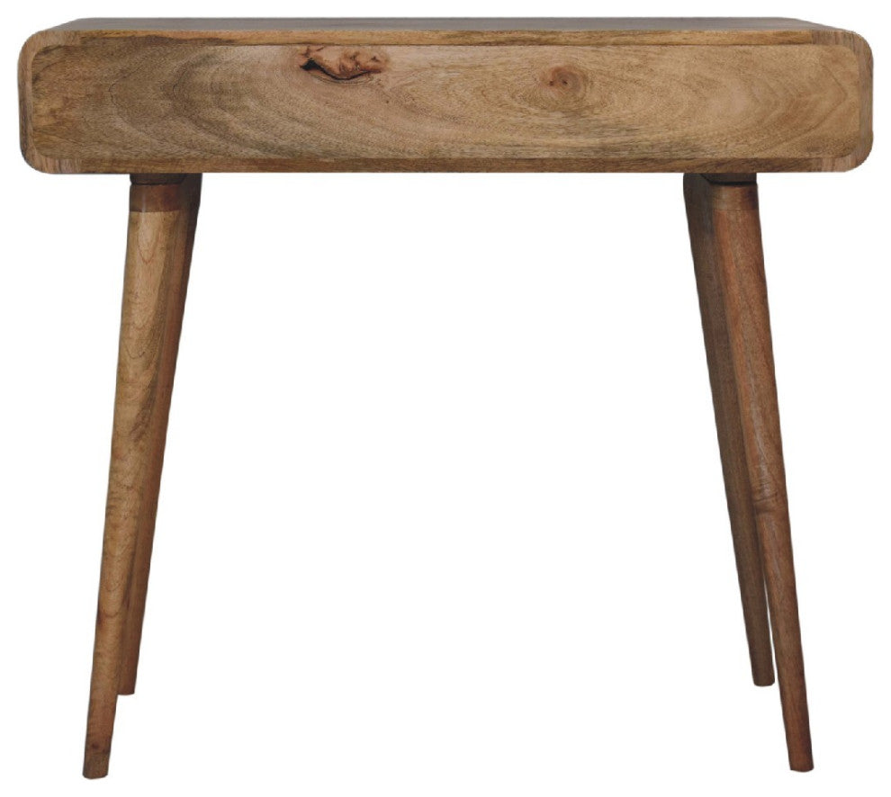 Curved Oak-ish Writing Desk