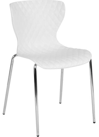 Lowell Contemporary Design White Plastic Stack Chair