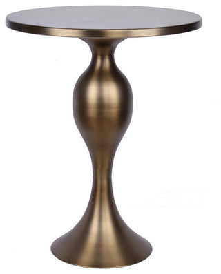 24" Matte Golden Bronze Accent Table