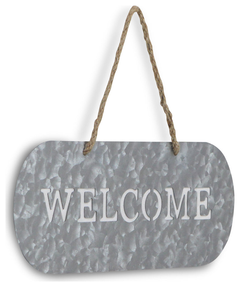 Galvanized Metal "Welcome" Sign