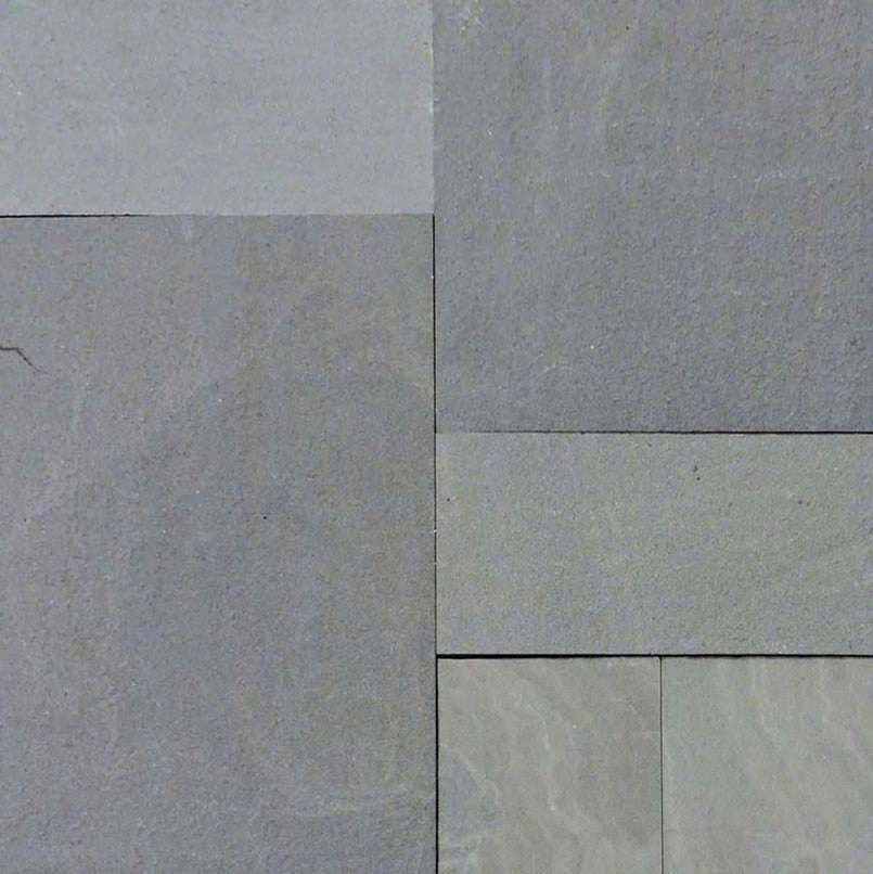Mountain Bluestone Flamed Versailles Pattern Pavers, Sample