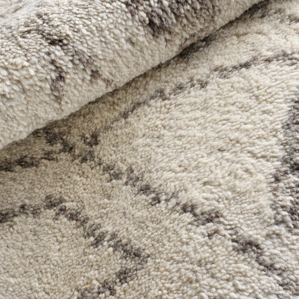 Dash & Albert Masinissa Natural Hand Knotted Wool Rug, Grey, 4' x 6'