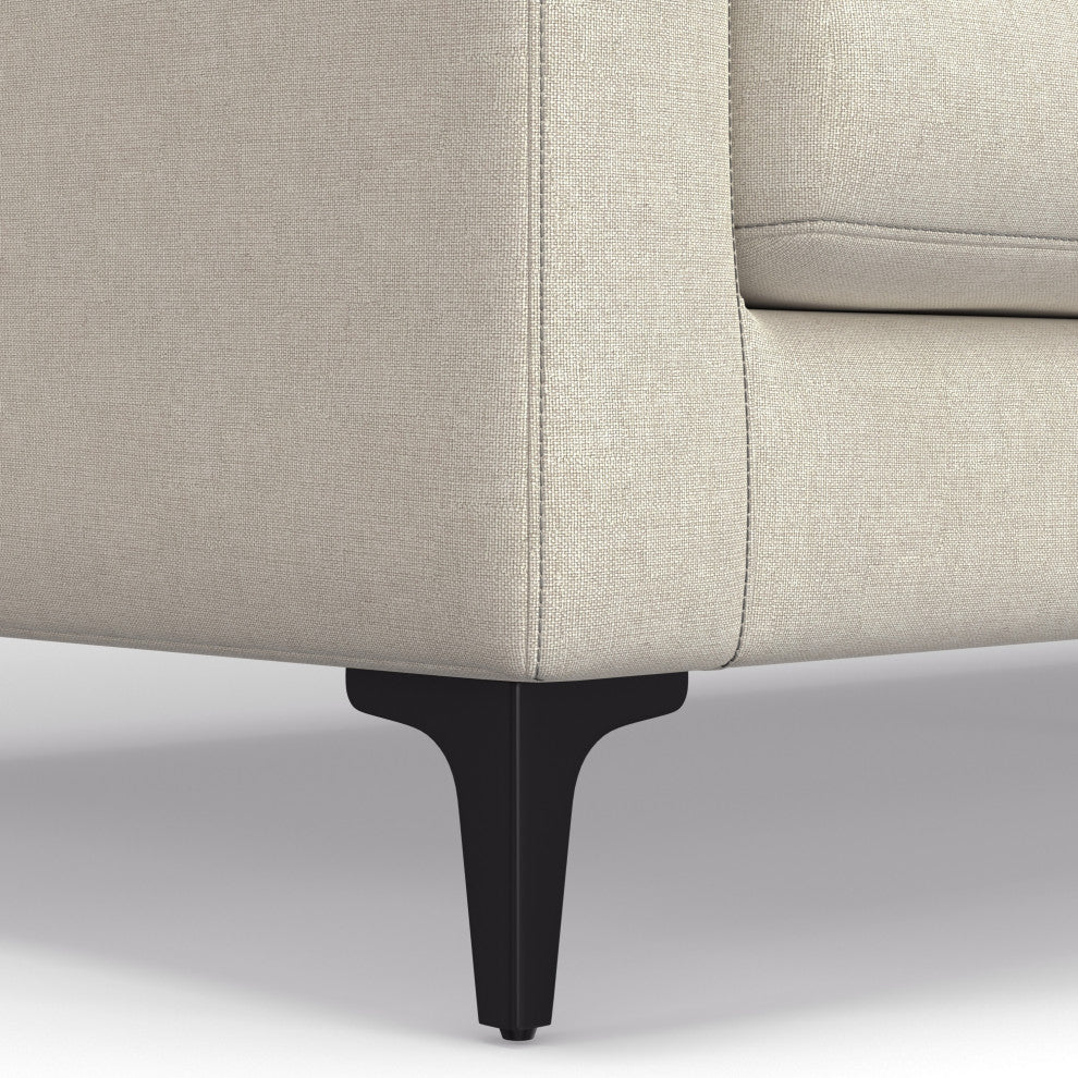 Ava 76-inch Sofa and Ottoman Set in Tightly Woven Performance Fabric