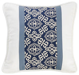 Pieced pillow With printed stripe detail, 18"x18"