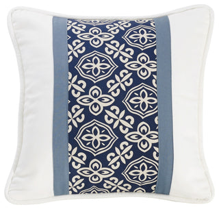 Pieced pillow With printed stripe detail, 18"x18"
