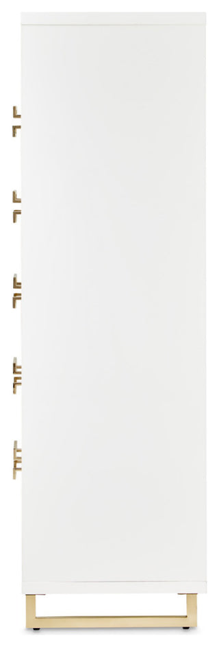Palm Gate 6-Drawer Chest, Cloud White